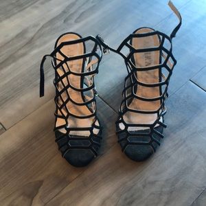 Black Strappy Heels